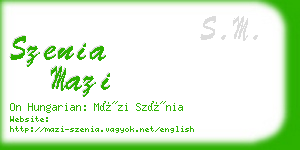 szenia mazi business card